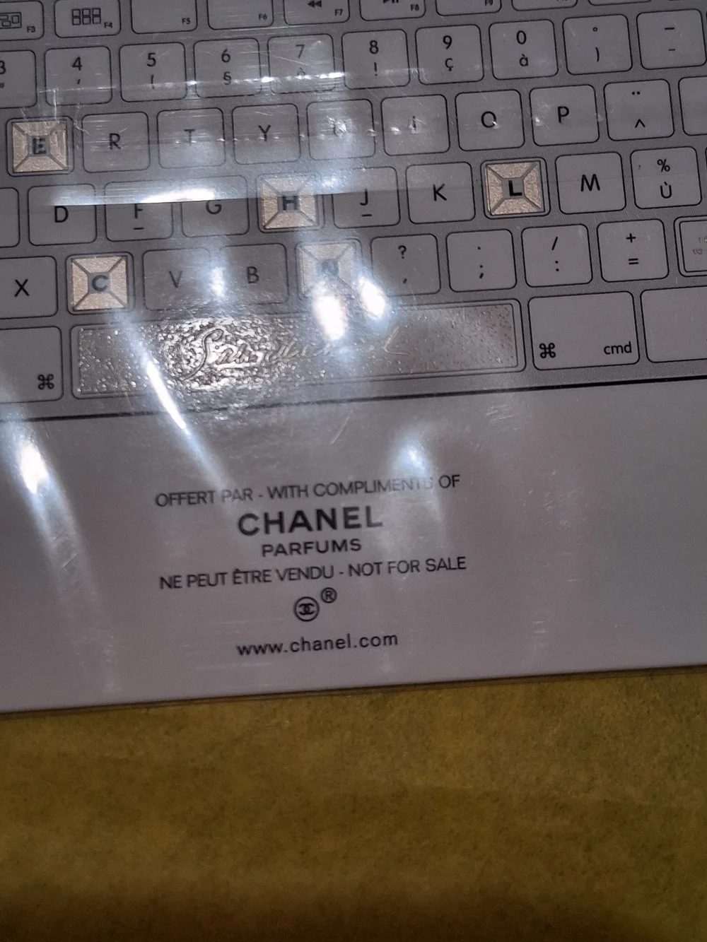 Chanel VIP/GWP White Stickers Keyboard Accessory.New